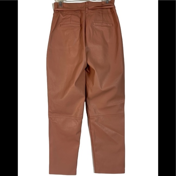 - NWT BLANKNYC for Anthropologie Pink Peach Chelsea Faux Leather Ankle Pant - Picture 5 of 11
